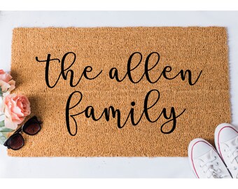 The Family Doormat - Custom Door Mat - Custom Doormat - Personalized Doormat - Cute Doormat - Gift for Married Couple - Gift for Newlyweds