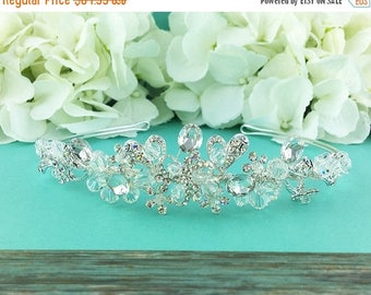 SALE 50% Off Swarovski Crystal Bridal tiara headpiece, wedding tiara, wedding headpiece, rhinestone tiara, crystal tiara, crystal accessorie