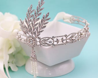 GATSBY HEADPIECE, Gatsby Headband, Great Gatsby Daisy Headband, GATSBY Headband, 1920's Flapper Headpiece, Roaring 20's