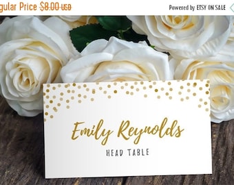 Printable Place Card Template - Placecard Template - DIY Placecard - Name Card Template - Instant Download - Confetti Collection