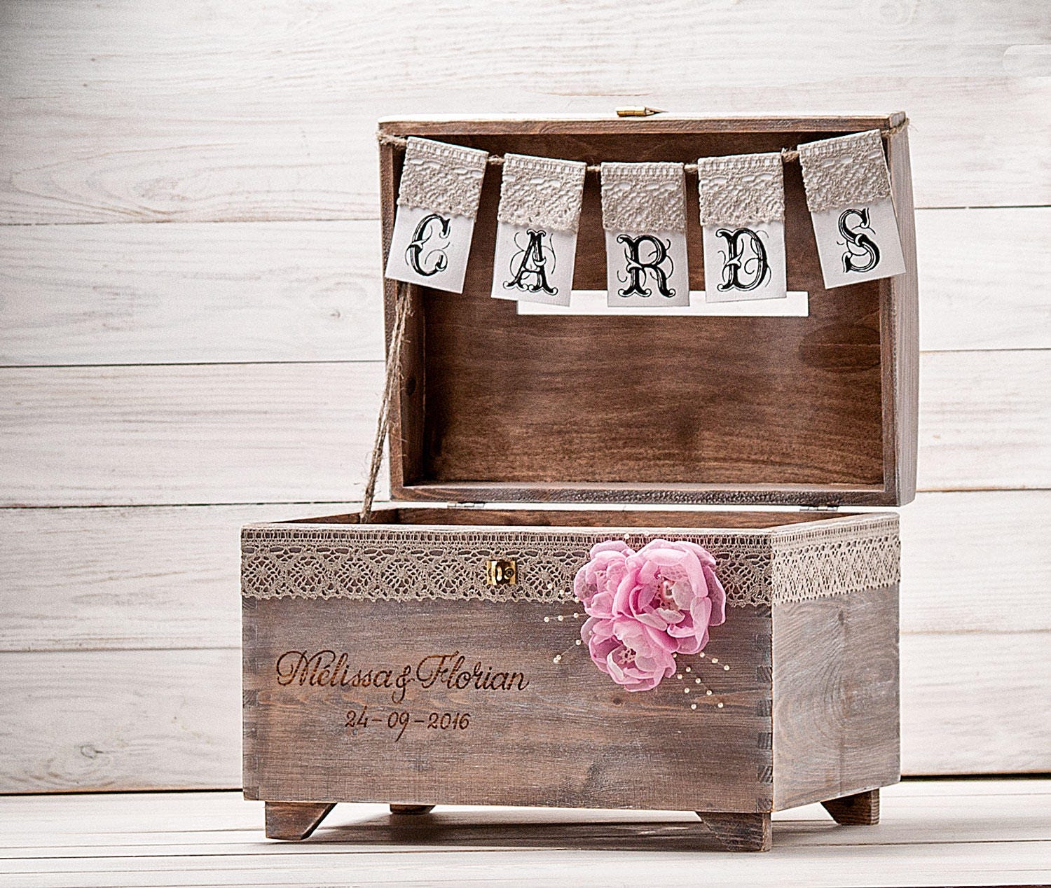 Large Wedding Card Box With A Lock And Key Keepsake Chest Custom Large Wedding Card Box With A Lock And Key Keepsake Chest Custom Wooden Holder Lavender