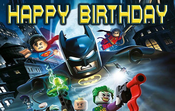 Lego Batman Birthday Custom Banner