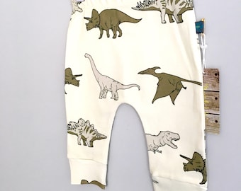 Baby clothes, dinosaurs baby leggings, organic baby clothes, leggings, baby trousers, baby pants, baby gift, dinosaurs