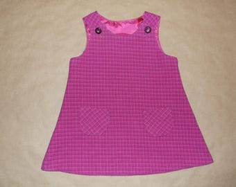 Pink Flannel Jumper Size 12 months