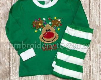 Pre-Order, Monogrammed Christmas Pajamas, Personalized Christmas Pajamas, Kids Christmas Pajamas,Boys Christmas Pajamas, Family XMas PJ's