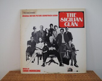 vintage ENNIO MORRICONE ~ The Sicilian Clan 70's vinyl record // movie sound track