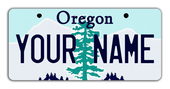 Personalized Custom Oregon State License Plate Tag Vehicle