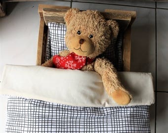 doll bedding, doll bedding set, poupee literie, poupee matelas, oreiller poupee