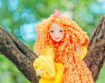 Montessori doll Colorful Rainbow Doll OOAK fairy doll kids toy girl for play waldorf doll quirky rainbow Colorful Toy indoor garden