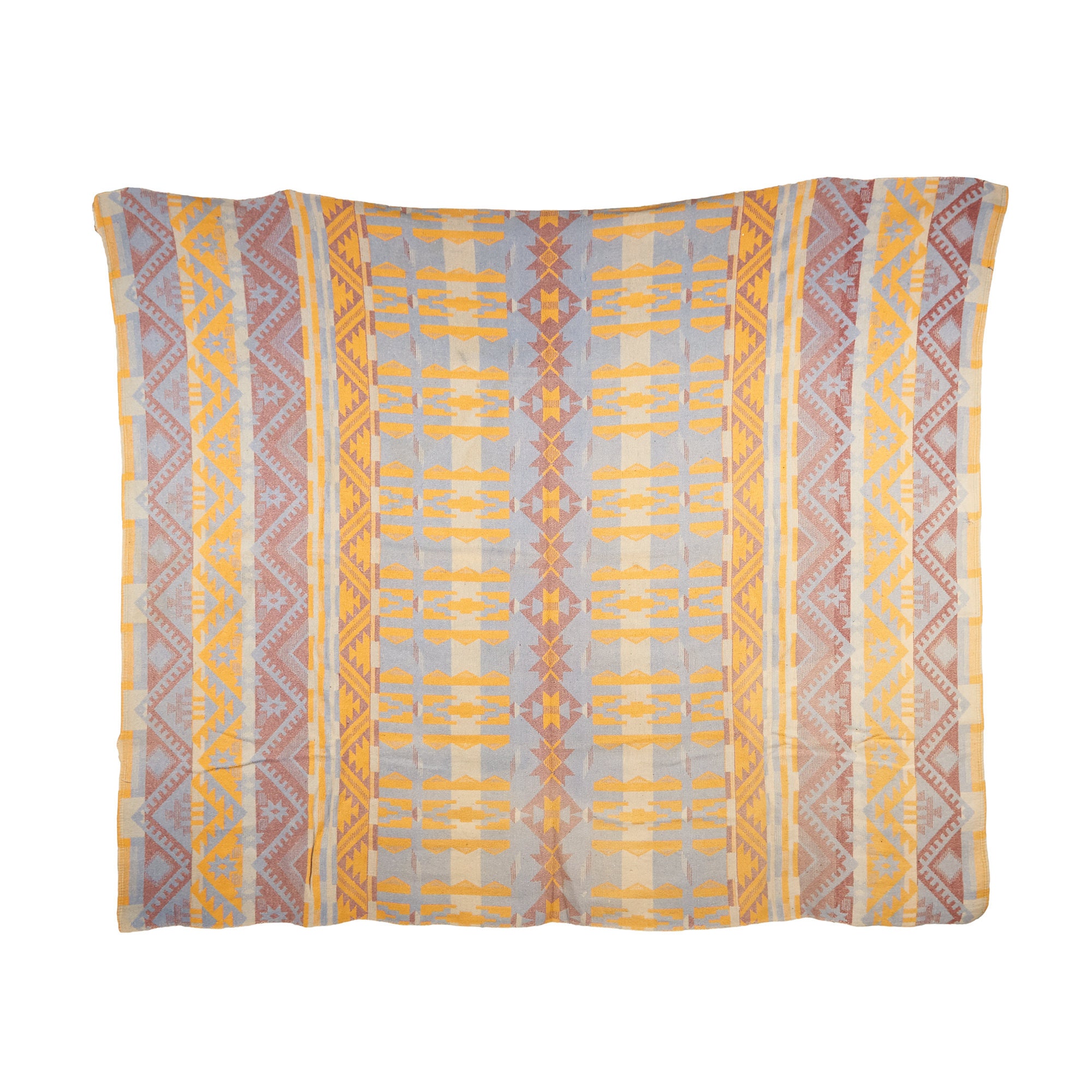 Rare Vintage Beacon Camp Blanket with Southwest Geometric