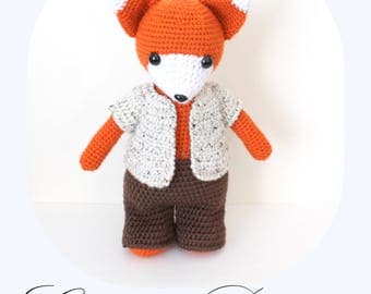 PATTERN: Amigurumi Fox, Crochet Fox, Fox Tutorial, Crochet Toy (English Only) + Free Pattern for the Outfit