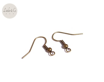 5 Paires Crochets Boucles D'Oreilles Argent 925 - 18mm - Sans Nickel - Qualité Bijoutier