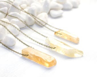 Solar Plexus Chakra Necklace, Citrine Necklace, Gemstone Necklace, Gemstone Jewelry, Chakra Jewelry, Chakra Healing Necklace