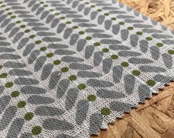 Green and Grey Fabric- Curtain Fabric- Scandinavian Fabric- Upholstery Fabric- Curtain Fabric- Modern Fabric- Linen- Fabric By The Metre- UK