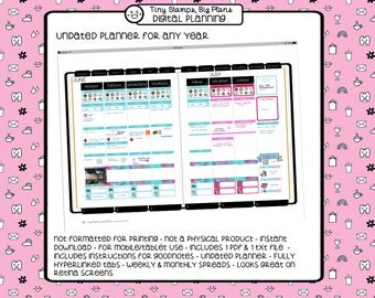 Undated digital any year planner for creative tablet/Goodnotes planning - neutral version