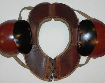 Circa 1920's A.J. Reach Brand Model 100 Leather Football Shoulder Pads