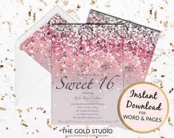 sweet sixteen invitations templates