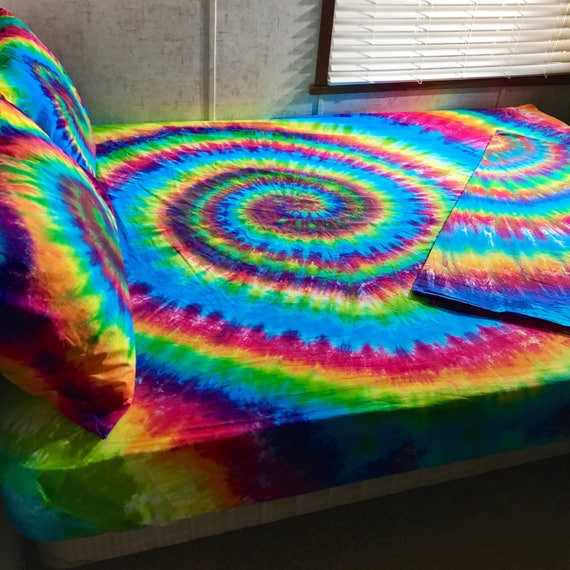 Tie Dye Fitted Sheet Custom Made to Order Indivdual Fitted
