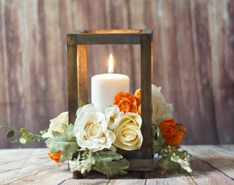 Rustic Wood Candle Lantern, wedding jar lantern,rustic lantern, 5th anniversary gift, boho candle lantern, wedding centerpiece, farmhouse