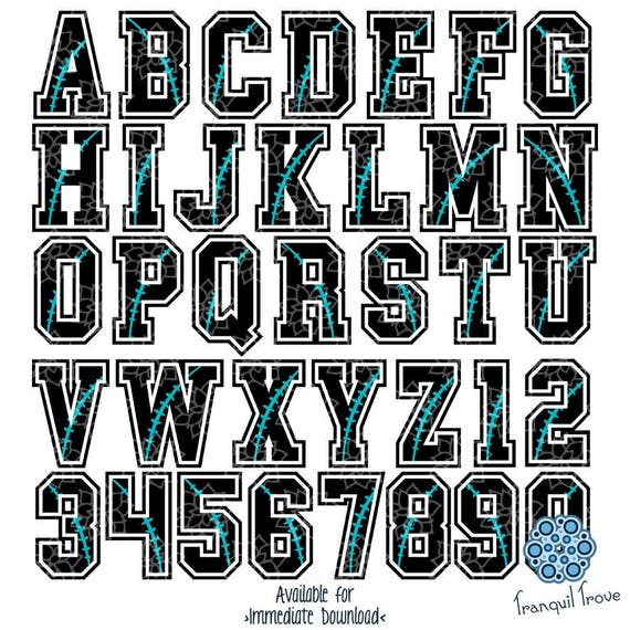 SVG & DXF design Sporty Football Letters t-shirt and decal