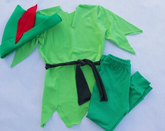 Peter Pan costume, Peter Pan Halloween outfit, Boys Halloween costume, Baby Halloween costume