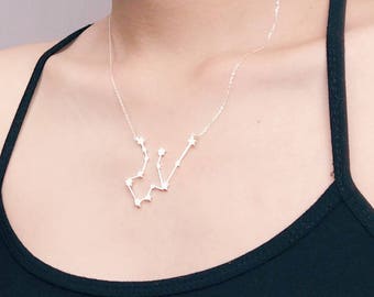 Aquarius Constellation Necklace, Zodiac Necklace, Aquarius Jewelry, Zodiac Jewelry, Handmade, Christmas Gift, Birthday Gifts, For Women