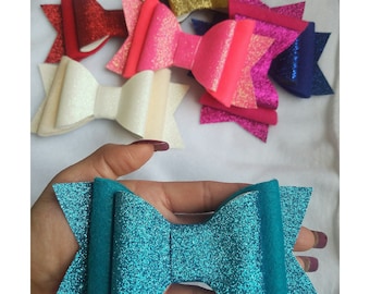 Glitter bow, felt bow, solid color bow, big bow
