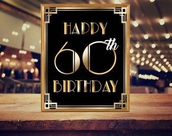 60th birthday sign | Etsy