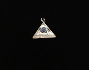 Sterling Silver Third Eye Pyramid Charm