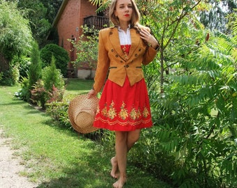 Trachten blazer/ Dirndl german austrian vintage blazer/ Altenbeurer Trachten/ Austrian Alpen Style blazer / Oktoberfest Outfit /