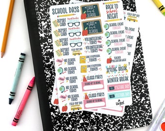 Back To School Planner Stickers - Full School Year