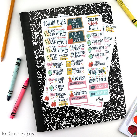 Back To School Planner Stickers 
