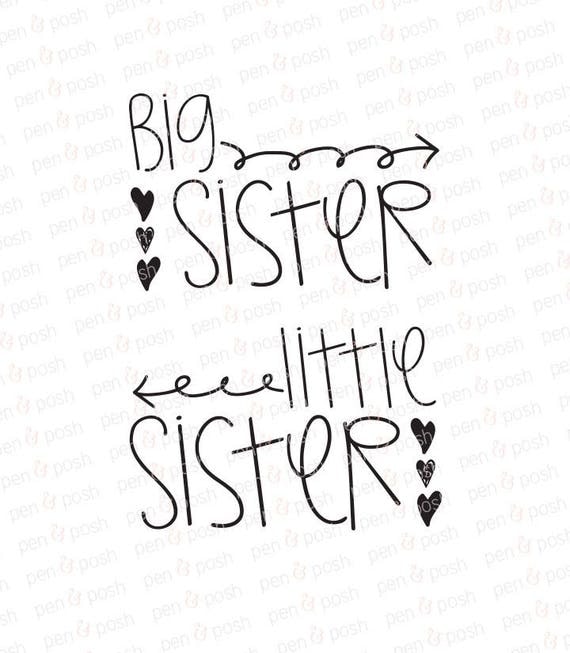 Big Sister SVG Little Sister SVG Big Sister Little Sister