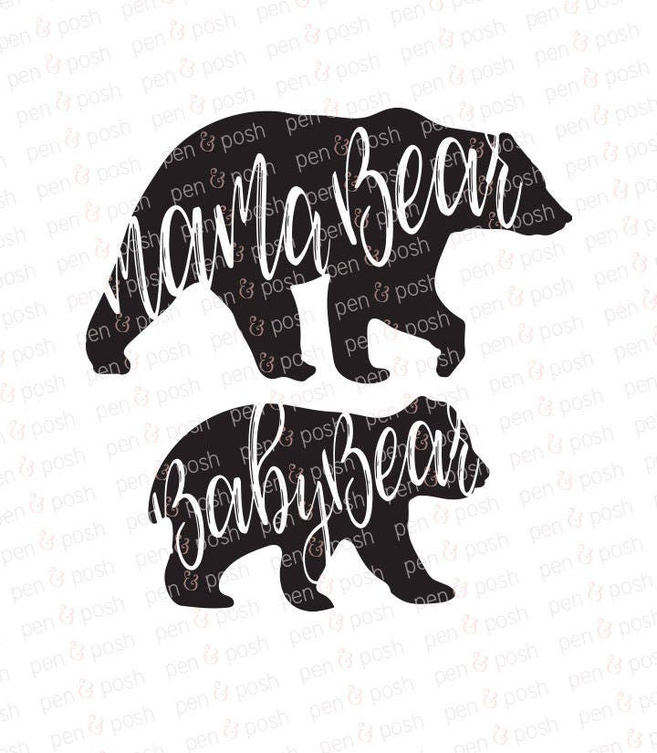 Download Mama Bear SVG - Momma Bear SVG - Momma SVG - Mothers Day Baby Bear Mommy Bear - Mommy and Me Cut ...