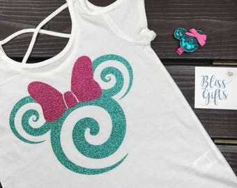 Glitter Minnie Shirt, Minnie Swirl, Disney Shirt For Women, Minnie Birthday Shirt, Personalized Minnie, Minnie Mouse Birthday, Minnie Mouse