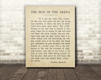 Man in the arena | Etsy