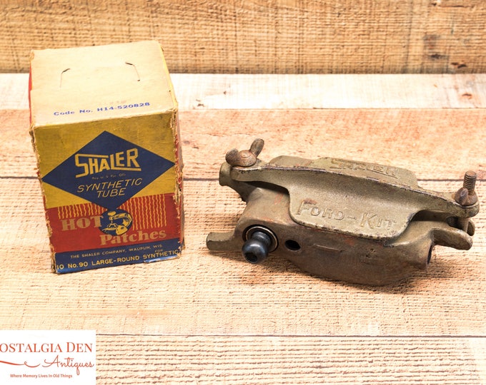 Shaler Tire Vulcanizer Kit | Ford Model T Tire Tube Patch Kit | Vintage Automobilia
