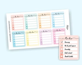 To Do Stickers / Checklist Stickers / Planner Stickers / To Do List / Functional Sticker / for use with Erin Condren LifePlanner™ | KA40