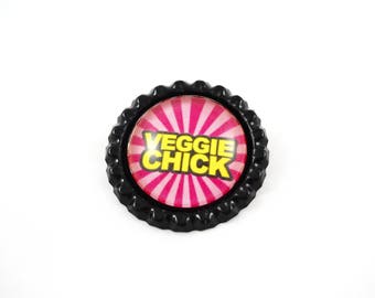 Brooch is vegan - vegetarian, vegan strong!