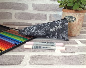 Harry Potter triangle pencil case, Harry potter gift, Gift for her, back to school, marauders map pencil case, unique pencil case