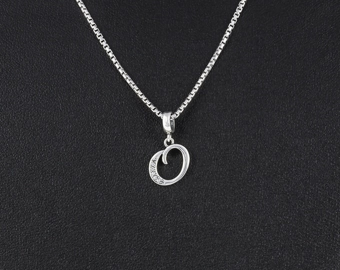 Letter O Initial Pendant Charm - 925 Sterling Silver - Personalised Gift - Gift Packaging available - Birthday Gift-Christening Gift