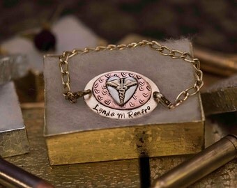 Medical alert bracelet, medical alert keychain, service dog tag, service dog ID tag, medical alert, medical profession gift, caduceus