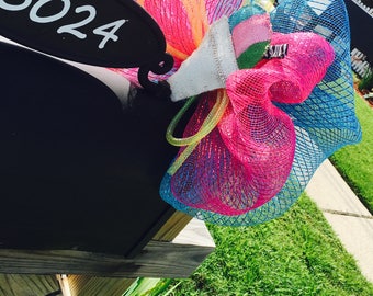 Summer bow,mailbox bow,deco mesh bow,deco mesh snow cone