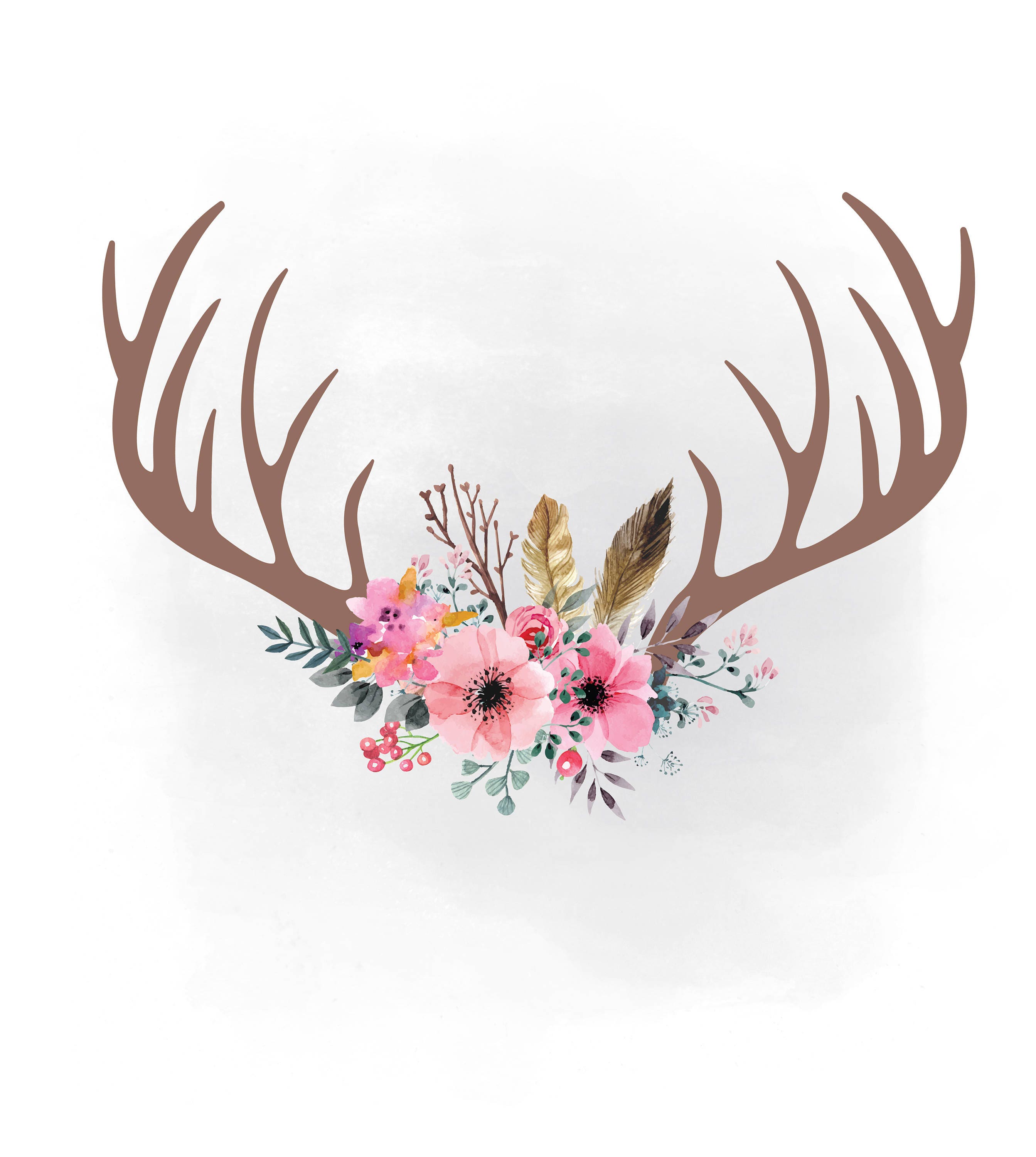 Free Free 333 Floral Antler Svg SVG PNG EPS DXF File