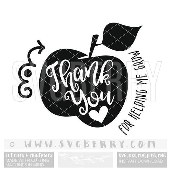 Thank You For Helping Me Grow SVG / Thank You For Helping Us