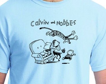 calvin and hobbes starry night t shirt