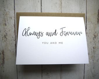 Wedding day card // Anniversary card // Love card // Card for Husband Card for Wife // Card from bride // Card for groom // 1st anniversary