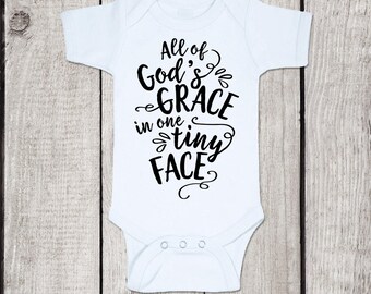 Baby Girl Clothes with Sayings, newborn baby girl bodysuit, Christian shirt, gift for baby girl, Christian clothes, faith based clothing