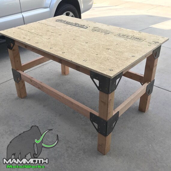 Items similar to DIY Workbench/Table Bracket Kit (4x4 post) on Etsy