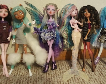 CUSTOM ORDER OOAK Monster High Doll Barbie Bratz Ever After High My Little Pony Etc Made To Order Faerie Kitsune Cat More Clothing Face-up